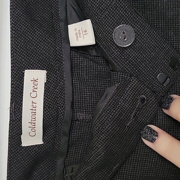 Coldwater Creek - Dark Grey Pattern Trousers - Size 16 - Picture 5 of 5